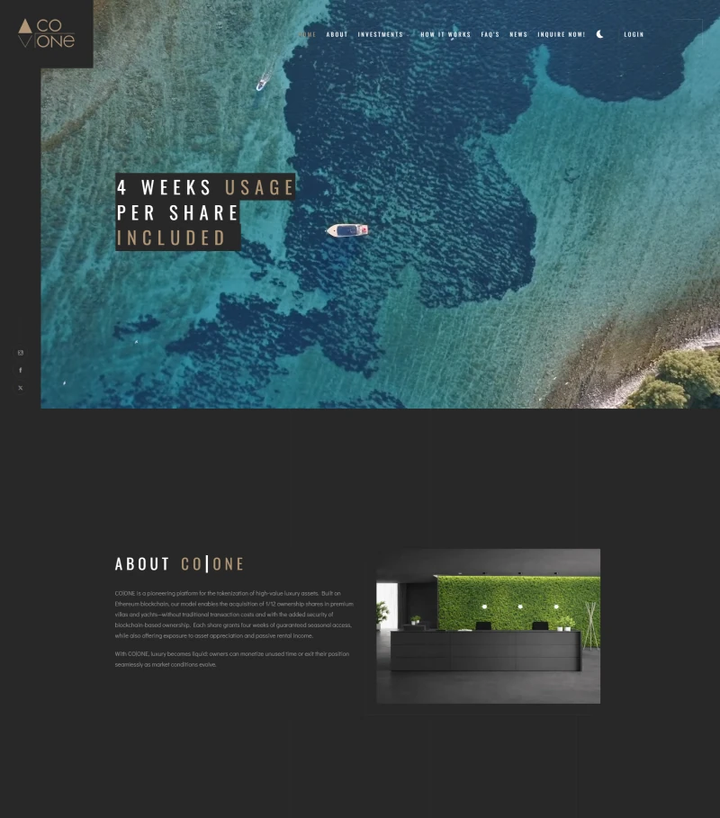 CO|ONE Fractional Ownership Homepage kaufen